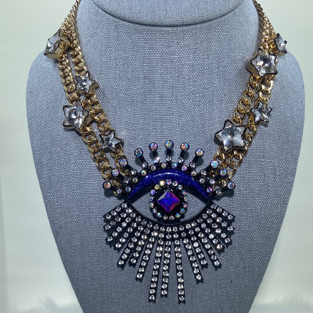 Betsey Johnson Shine Bright Eye Pendant Necklace